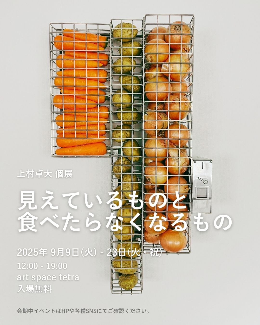 上村卓大個展　「見えているものと食べたらなくなるもの」